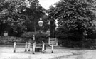 View: c00707 Great Barrow: Village Pump and Railings	