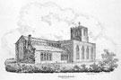 View: c01076 Christleton: Parish Church drawing	