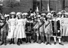 View: c01104 Knutsford: Children on May Day 	