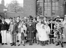 View: c01108 Knutsford: Children on May Day 	