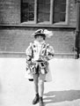 View: c01111 Knutsford: Child Dressed up for May Day 	