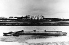 View: c01173 Heswall: Wildfowlers on the River Dee in front of Gayton Cottage 	