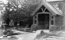 View: c01301 Rostherne: Church Porch and Sundial 	