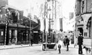 View: c01431 Wilmslow: Bunting in Bank Square 	