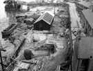 View: c02863 Runcorn: Foundations for the Road Bridge 	