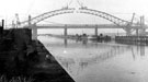 View: c02866 Runcorn: Joining the Road Bridge Arch 	