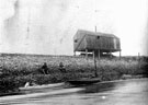 View: c02993 Dee Estuary: Hut on Burton Cop 	