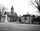 View: c03239 Hooton: Hooton Lodge and Hooton Church 	