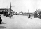 View: c03705 Ellesmere Port: Level Crossing from Station Road 	