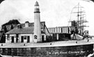 View: c03986 Ellesmere Port: The Light House, Entrance to Shropshire Union Canal 	