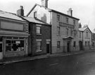 View: c04072 Ellesmere Port: Dock Street, Dock Hotel, Butchers Shop Ringstead 	