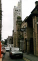 View: c04209 Knutsford: King Street, King's Coffee House and Gaskell Memorial Tower 	