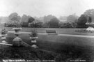 View: c04284 Knutsford: Booths Hall, view from terrace 	