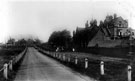 View: c04308 Knutsford: Hospital, at the corner of The Heath 	