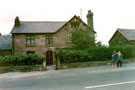 View: c04345 Runcorn, Anne Mackey and Bill Price outside Manor Farm, Weston Village 	