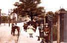 View: c04355 Runcorn, Parish Church Gates, 1900 to 1909 	