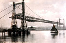 View: c04358 Widnes and Runcorn Transporter Bridge by moonlight	