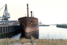 View: c04365 Runcorn: Ship moored in the docks 	