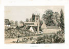 View: c04593 Barthomley: Print of the church