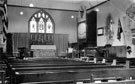 View: c04948 Over Peover: interior view of the parish church 	