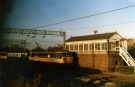 View: c07555 Wharton: Train passing Winsford Signal Box