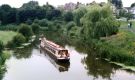 View: c07575 Winsford: Trip boat approaching new Winsford bridge from the Flashes