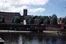 View: ch2014 Chester, New County Hall and St Mary's Church	